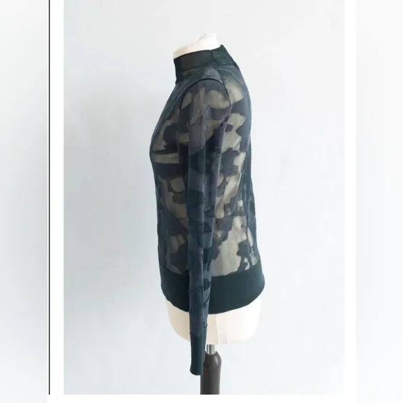 COS Abstract Art Detail Sheer Roll-neck Jumper - Picture 5 of 8